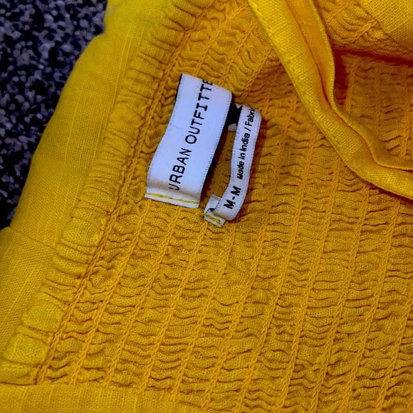 Like New!!  Urban Outfitters yellow midi summer dress with buttons! Super Cute!! - Picture 3 of 5